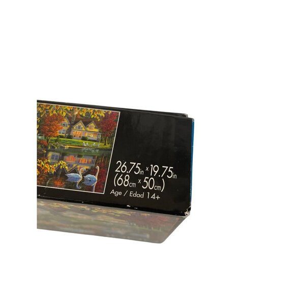 Buffalo Games 1000 Piece Autumn Lake Swans Reflections Puzzle 26.75 X 19.75 - Picture 2 of 3